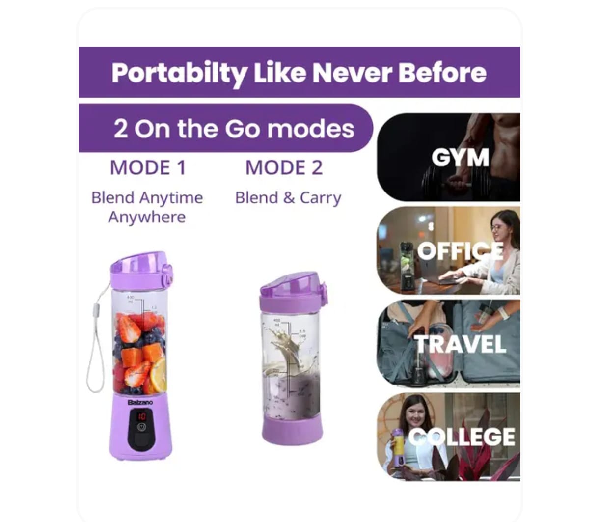 Portable Juicer Mixer – Rechargeable & Travel Friendly