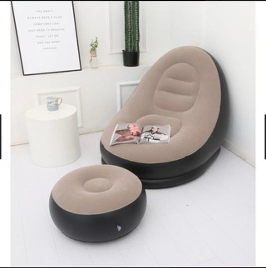 Single Inflatable Sofa Chair with Ottoman – Premium Comfort for Home & Office